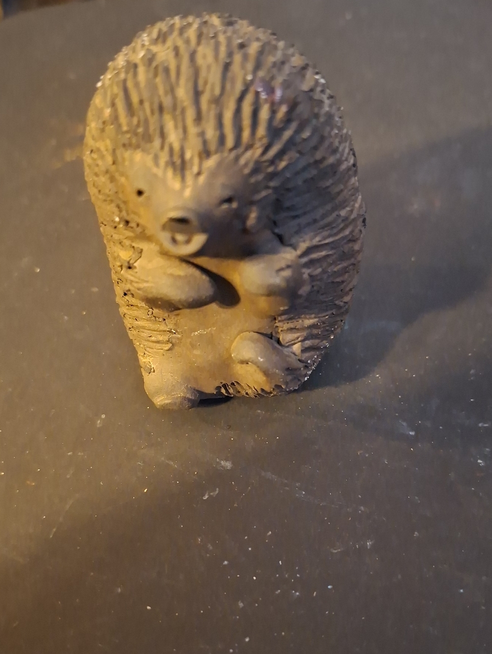 1960s Signed ELLEN KARLSEN small Clay Hedgehog Sculpture